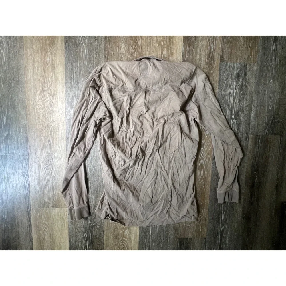 Levi's Henley Shirt Mens XL Brown Long Sleeve Dual‎ Pocket Utility Casual
